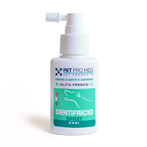 Virosac PetProMed - Dentifricio Spray - Ideale per l'igiene di denti e gengive del cane - 1 flacone da 50 ml con estratto di ananas e menta