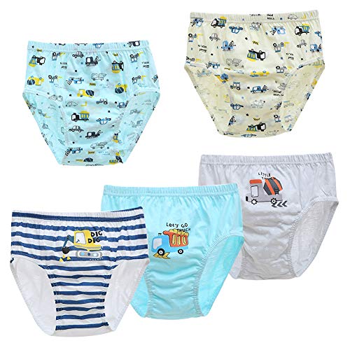 RAISEVERN Ragazzi Stampa 3D Camion Intimo Boxer in Cotone Brevi Pantaloncini Mutande con Vita Elasticizzata per Bambini dai 12 ai 13 Anni