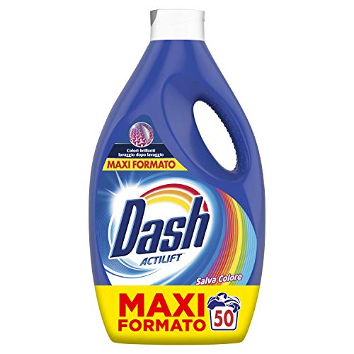 Dash Liquido 50 lavaggi Detersivo Lavatrice Salva Colore, Colori Brillanti Lavaggio Dopo Lavaggio, 2.75L