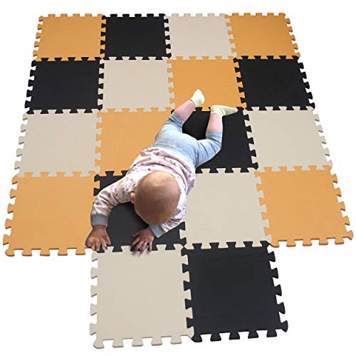 MQIAOHAM baby bambini bambino foam giochi gioco incastro mat per pezzi play puzzle schiuma tappetino tappeto Arancione Black Beige 102104110