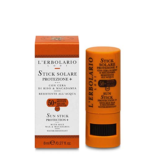 L'Erbolario, Stick Solare Viso ad Alta Protezione da Raggi UVA e UVB, SPF 50, 8 ml