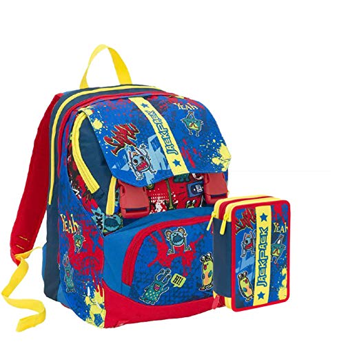 CARTA IN Zaino Multifunzionale Jackpack Girl, 32 Lt, 2in1 Staccabile e indossabile! Scuola & Tempo Libero+ Astuccio 3 Zip