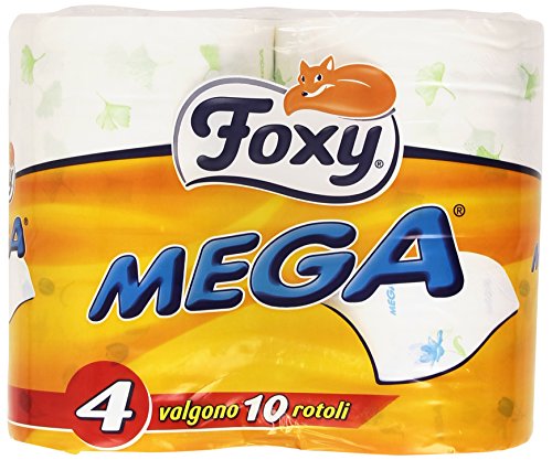 Foxy Mega - Carta Igienica, Pratica e decorata - 4 Rotoli