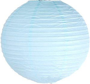 Matissa - Lanterne di carta, 25 cm, confezione da 6, colore: Azzurro