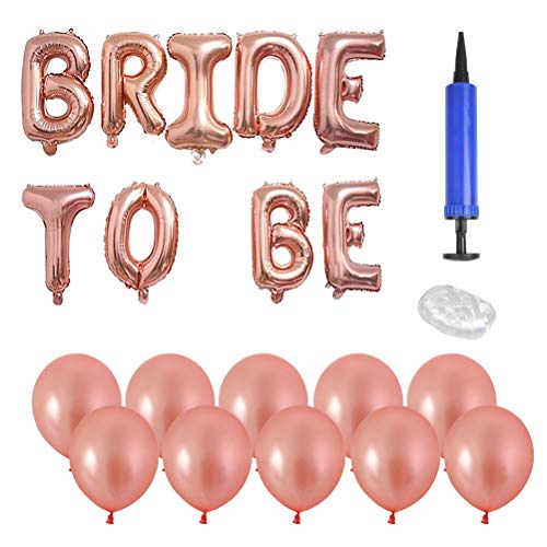TIMESETL Bride To Be Banner Palloncini Lettere Foglio di Alluminio Oro Rosa per Matrimonio/Addio al Celibato