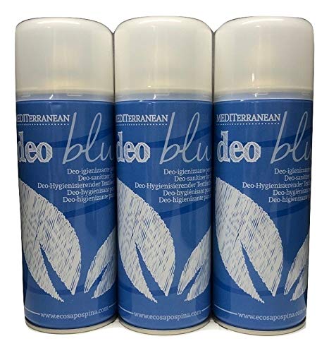 Rampi Deo Igien Blue - Spray Deodorante Igienizzante Professionale Tessuti Ambiente Auto Cassetti Scarpe Armadio Profumo Hotel Palestra Accessori Lavanderia - 3 Pezzi da 400 ml