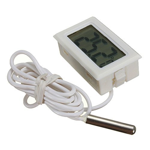 ARCELI  Termometro digitale LCD Monitoraggio della temperatura con sonda esterna per frigorifero Frigorifero congelatore Acquario - Bianco
