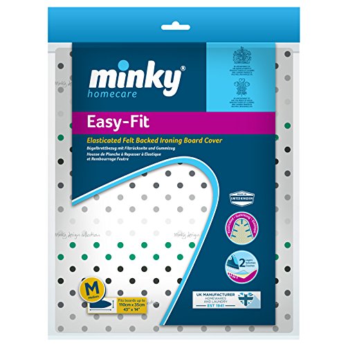 Minky - PP2300400 - Easy Fit, Copri ASSE da Stiro Elasticizzato, 110 x 35 cm