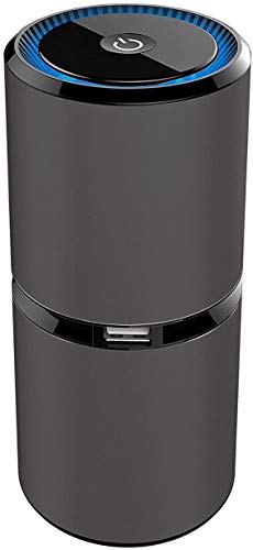 Mini Generatore Portatile di ozono Ricaricabile USB per la Disinfezione Dell’aria, Filtro dell’aria, Cattura allergie, Polvere, Fumo, Forfora, Odore, PM2.5, Purificatore D'aria Per Auto(Nero)
