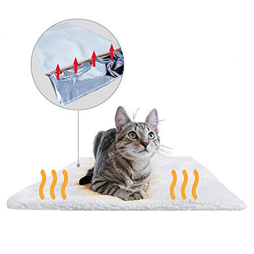 PiuPet® Coperta autoriscaldante per gatti e cani, Dimensioni: 60x45 cm, Senza elettricità e batterie, Tappetino riscaldante innovativo ed ecologico