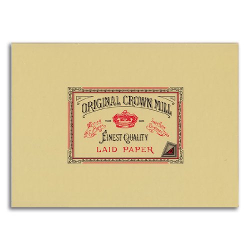 Crown Mill - Scatola con set di carta da lettera e buste, colore: Crema