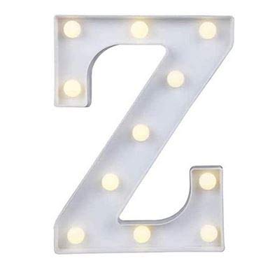 Yuna Lettere Luminose LED Lettere Decorative a LED Lettere dell'alfabeto Bianco (Z)