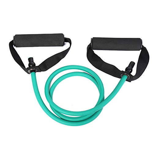 LIOOBO Outdoor Yoga Elastic Fitness Exercise Pull Rope Fasce di Resistenza di Esercizio Allenamento Bande con Maniglia (Verde)