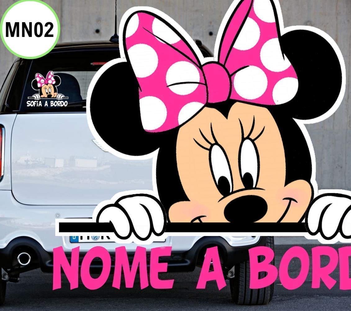 Bimbo bimba bebè a bordo adesivo auto macchina personalizzato con qualsiasi nome colorato PER ESTERNO