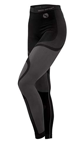 Sesto Senso® Donna Intimo Termico Pantaloni Lunghi Funzionale Sottopantaloni Leggings Biancheria Intima Termoattivo (XL, Grigio)