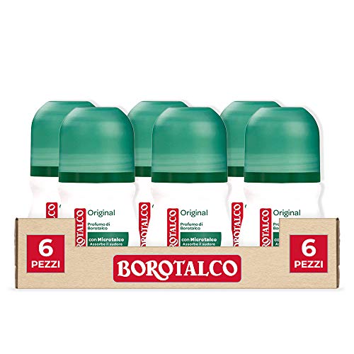 Borotalco Roll-On Original, 6 Pezzi da 50 ml
