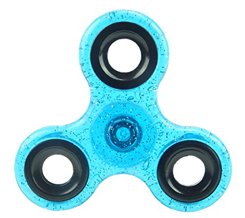 TOYLAND Spinner di Fidget Mano Glitter - Sollievo di Stress e ansia - Colori Assortiti (Turchese)