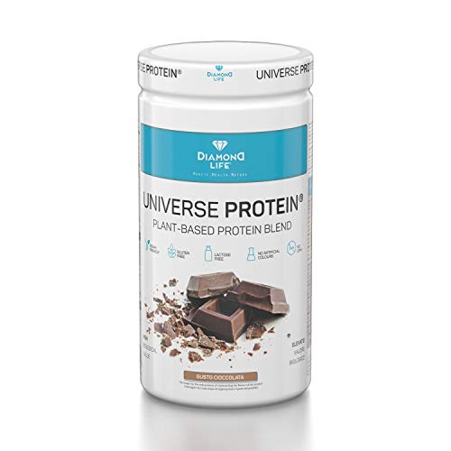 UNIVERSE PROTEIN - Golosissime proteine 100% vegetali, da gustare come un budino con il cucchiaio, o da bere shakerate (gusto cioccolato) - Diamond Life