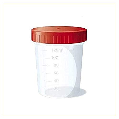 Palucart 10 pezzi contenitore urina per analisi 120 ml contenitori urine con tappo ermetico etichetta per il nome