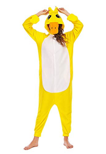 BGOKTA Costumi Cosplay per Adulti Pigiama Animale One Piece Anatra, L