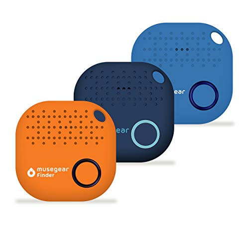 musegear localizzatore Chiavi Bluetooth - Xmas Edizione Limitata - 3 Pacchetto - Blu Oscuro, Arancio e Blu Chiaro - Volume 3 Volte più Potente - Key Finder - Portafoglio Telefono