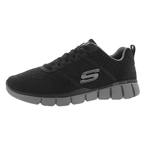 Skechers Men's Equalizer 2.0 True Balance Sneaker,Black/Charcoal,12 4E US