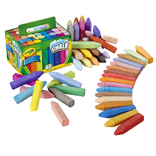 Crayola-48 Gessi per Esterno Lavabili, per Scuola e Tempo Libero, Assortiti, Colore, 51-2048-E-201