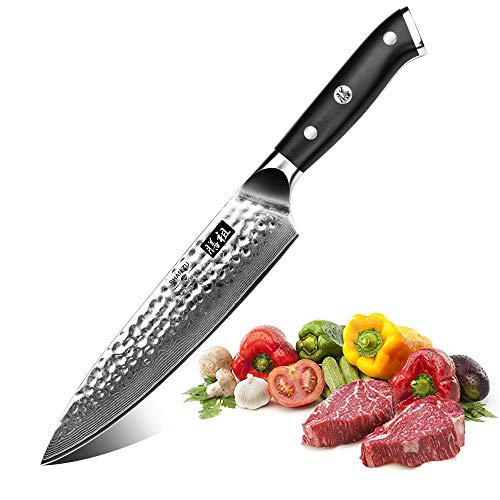 SHAN ZU Coltello di Damasco Coltelli da Chef Giapponese Acciaio da 67 Strati- PRO Series