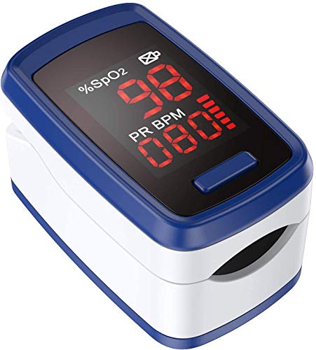AGPTEK Pulsossimetro da Dito PRO, Saturimetro Ossimetro Portatile Professionale per Frequenza Cardiaca PR e Saturazione Ossigeno SpO2 Misure