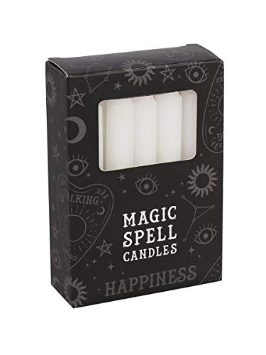 12 candele magiche per incantesimo, colore bianco, 10 cm