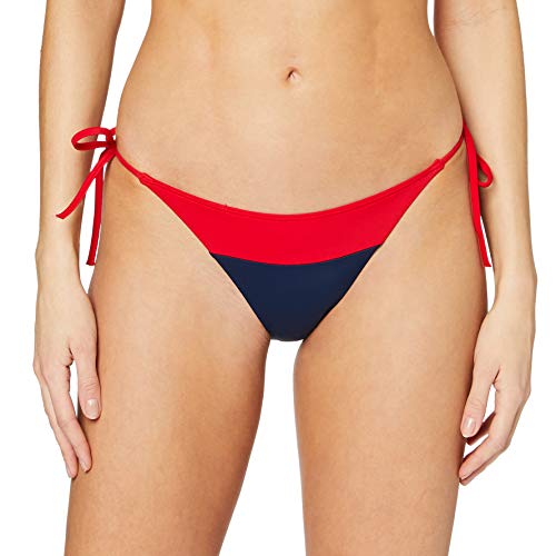 Tommy Hilfiger Cheeky String Side Tie Bikini Reggiseno, Rosso (Red Glare 105-670), S Donna