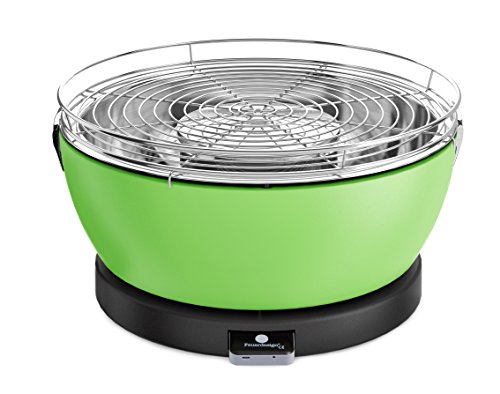 Feuerdesign Vesuvio Grill e Pinza per Barbecue, Diametro 33 cm, Acciaio Inossidabile, Verde