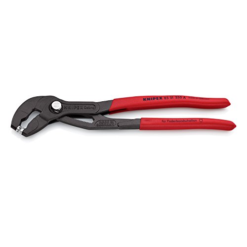 KNIPEX 85 51 250 A Pinza per fascette elastiche bonderizzata grigia rivestiti in resina sintetica antiscivolo 250 mm