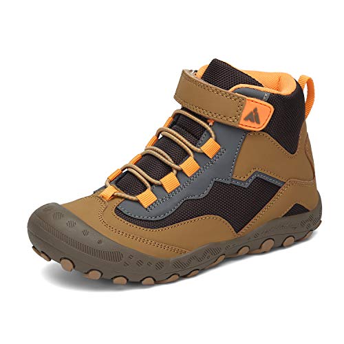 Mishansha Scarpe da Escursionismo per Bambine e Ragazze Esterno Sportive Trekking Scarpe Unisex-Bambini Unisex Marrone B 25 EU