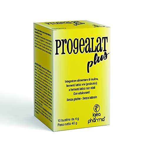 Progealat Plus Integratore alimentare di inulina, fermenti lattici vivi (probiotici) e fermenti lattici non vitali - 0.070 kg
