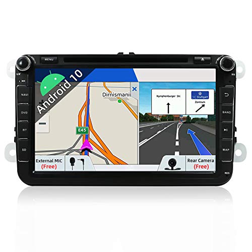 JOYX Android 10 Autoradio Car Stereo Navigation Fit for Volkswagen VW Skoda POLO PASSAT B6 CC TIGUAN GOLF 5 Fabia - GPS 2 Din - GRATUITI Telecamera & Canbus - 2G/32G - 8” -Supporto DAB WLAN BT Carplay