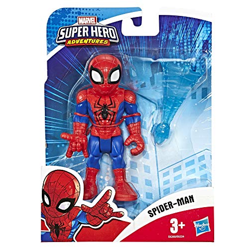 Hasbro Playskool- Heroes Marvel Super Hero Adventures-Spider-Man (Action Figure da 12,5 cm), Multicolore, E6260ES0