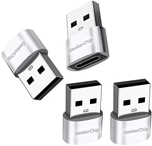 GeekerChip Adattatore USB C a USB 2.0[4 Pezzi](Argento)