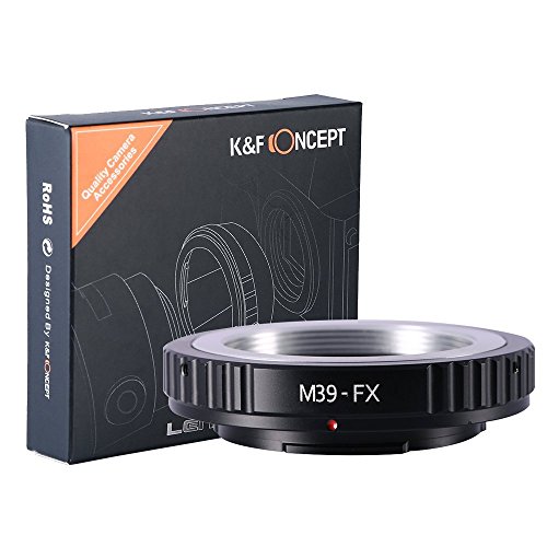 K&F Concept - Adattatore di montaggio per obiettivo M39/L39 con attacco a vite SLR a Fuji X-Series X-Pro1 FX Fuji X Mount fotocamera Mirrorless come Fuji XT2 XT20 XE3 XT1 X-T2