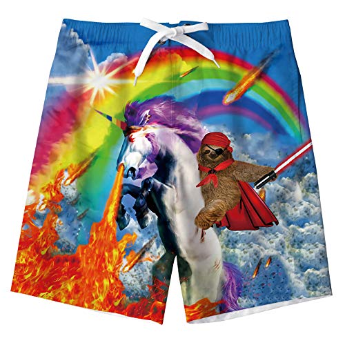 Fanient Costume da Bagno da Ragazzo Unisex Pantaloncini da Spiaggia per Costumi da Bagno ad Asciugatura Rapida per la tavola da Bagno Pantaloni da Surf Casual con Tasca