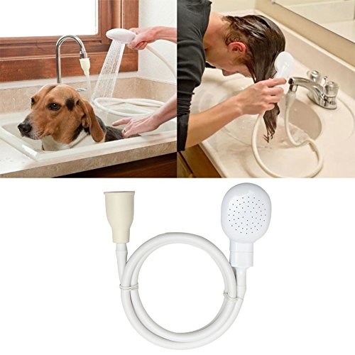 Favolook, soffione da doccia con tubo per rubinetto, per il parrucchiere o per gli animali