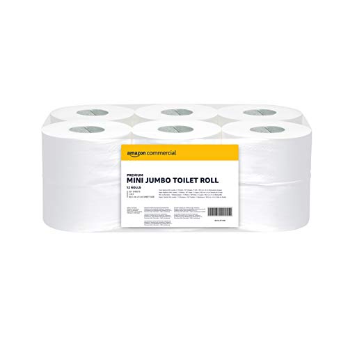 AmazonCommercial - rotolo di carta igienica Mini Jumbo, confezione da 12