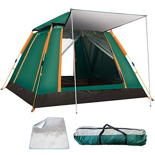 KoKoBin Tenda da Campeggio Automatica per 4 Persone -Impermeabile Tenda con zanzariera e 100% Anti UV, 215 * 215 * 142cm