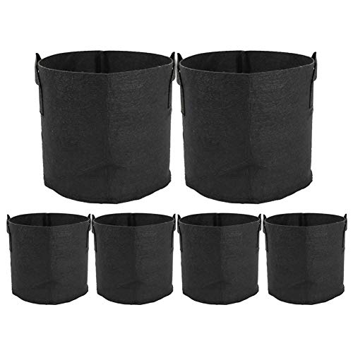 ValueHall Sacchi per Piante Tessuto Piantare 6 Pezzi Sacchetti di Coltivazione Feltro Manici Verdure Grow Bag per la Coltivazione di Piante Alberi Fiori Verdure Pomodori V8020 (7 Gal)