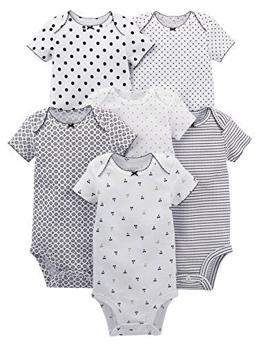 Simple Joys by Carter's Infant-And-Toddler-Bodysuits, Nero/Bianco, 24 Months