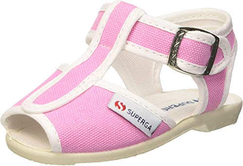 SUPERGA 1200-COTJ, Sandali con Cinturino a T Unisex-Bambini, Rosa (Pink Begonia V28), 25 EU