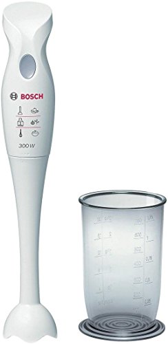 Bosch MSM6B150 Mixer a Immersione, 300 W, 1 Liter, 1 Decibel, Plastica, Bianco