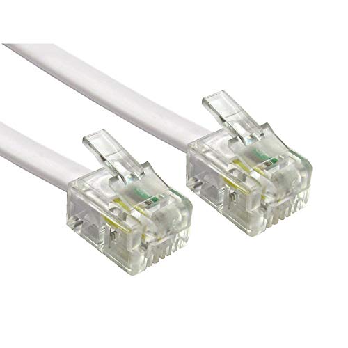 Alida Systems Cavo di Rete ADSL di Alta Qualità, da 5m, Bianco