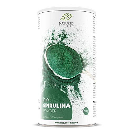 Nature's Finest Polvere di Spirulina Bio 250 g | Superfood Biologico e Puro | Alto Contenuto di Proteine e Ferro | Ideale per Vegani e Vegetariani