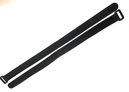 10x Gancio e passante 50cm con fibbia, nero, larghezza 20 mm, fascetta riutilizzabile in nylon (50cm - 10pc)
